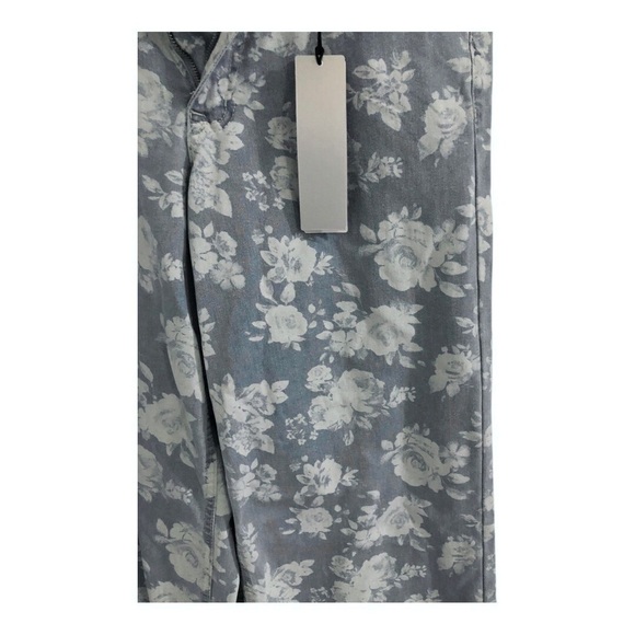 Madden Girl‎ blue white floral ultra 90’s straight cut jeans size 9 brand new - Picture 6 of 13